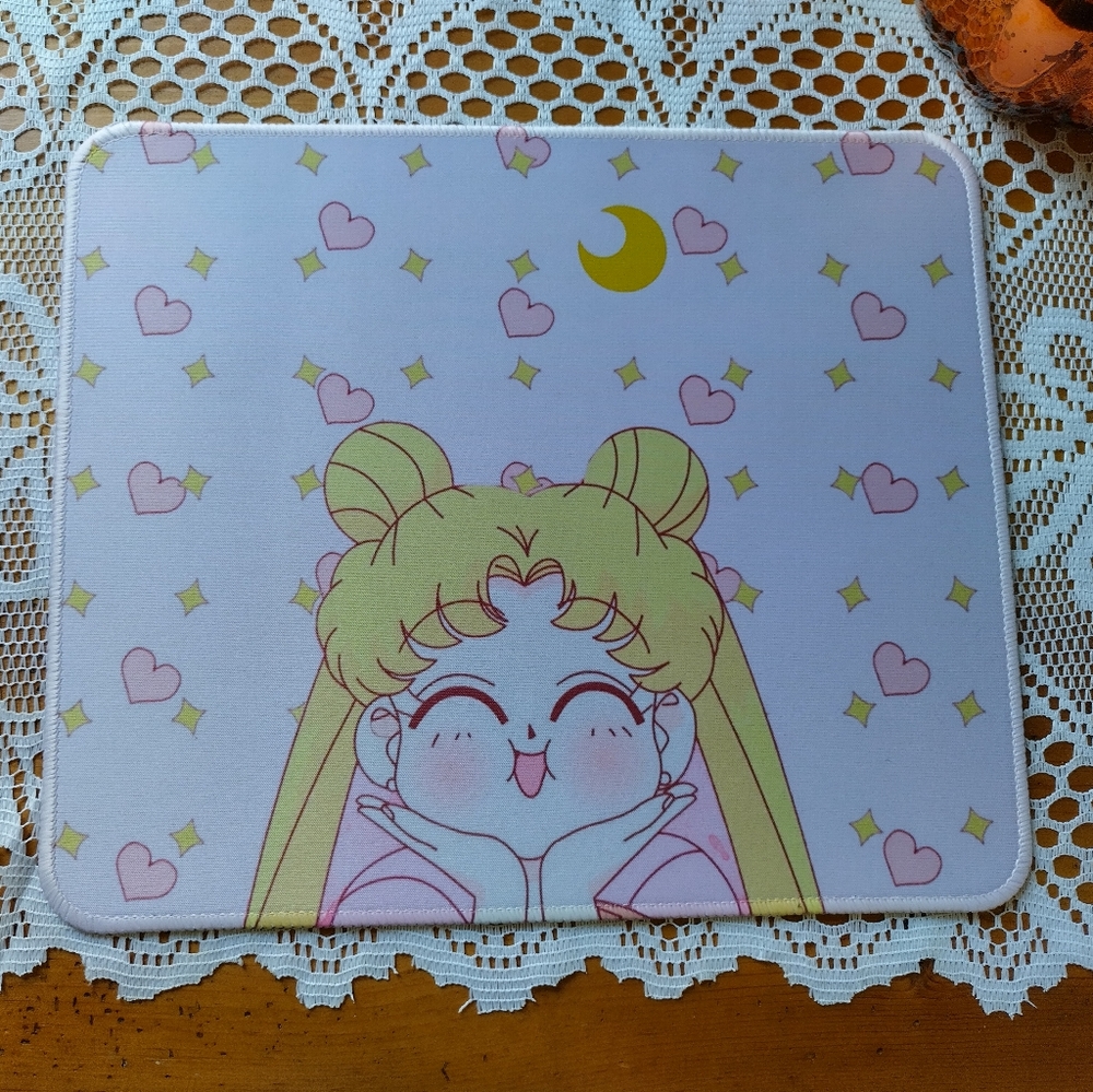 Sailor Moon Mouse Pad Anime Rectangle Non Slip Rubber Desk Keyboard Mat